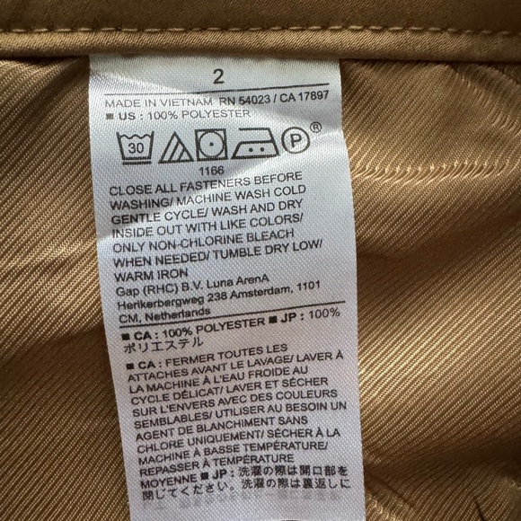 NWOT Banana Republic Tan Wide Leg Pants High-Waisted - Picture 4 of 7